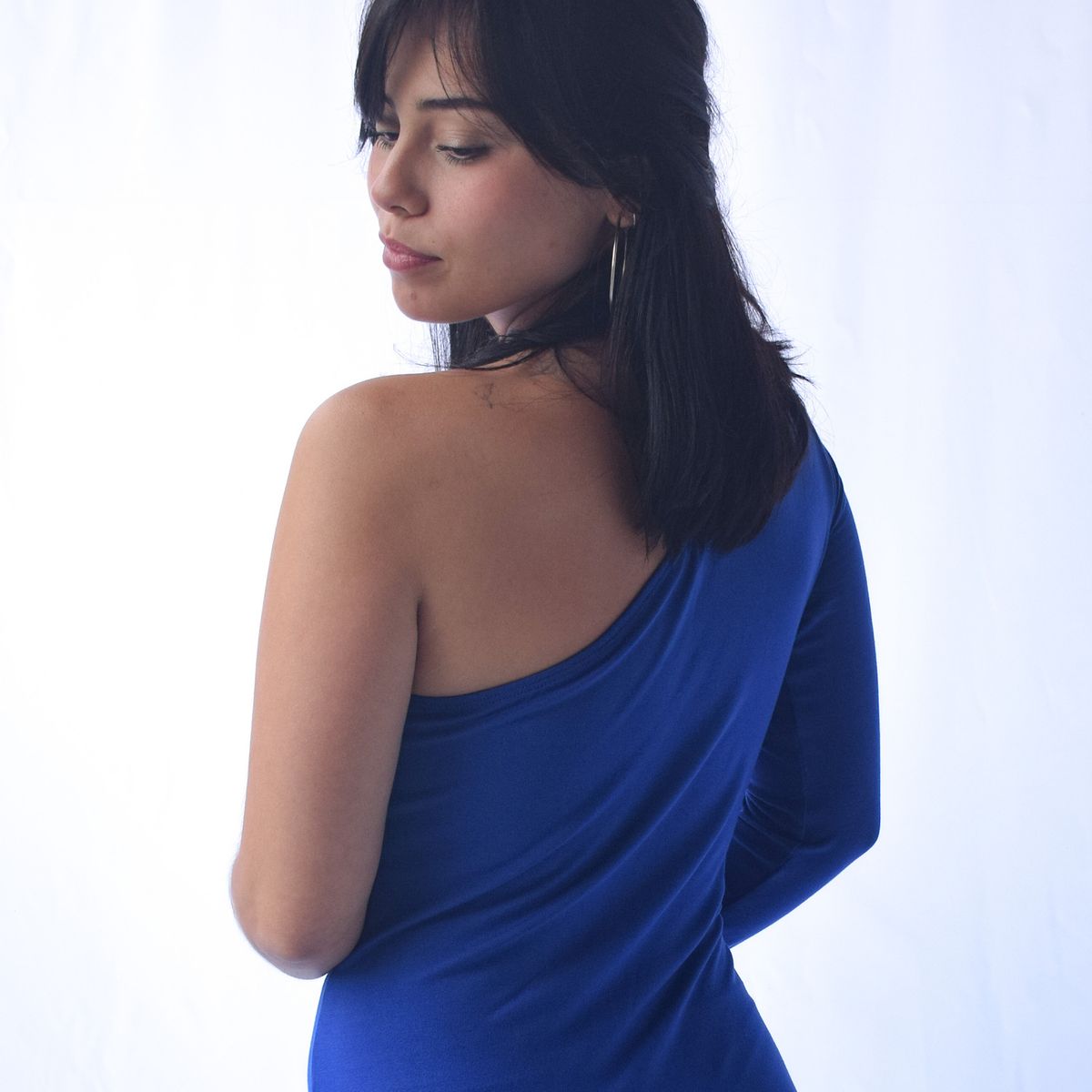 GENERICO - Vestido largo de una manga ADS comfy