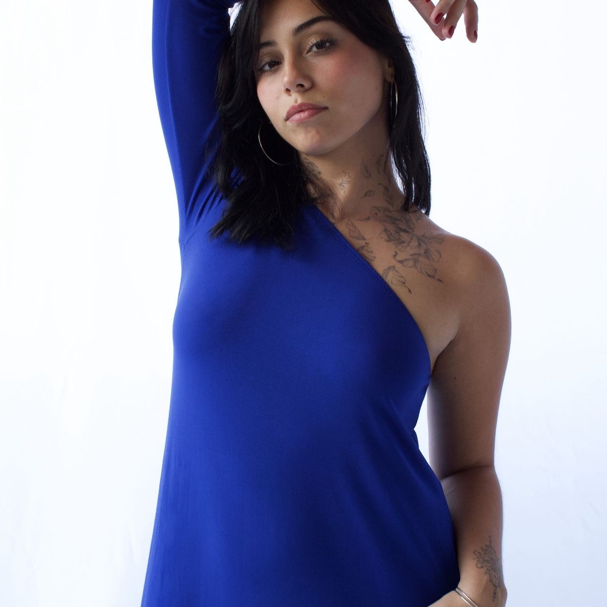 GENERICO - Vestido largo de una manga ADS comfy