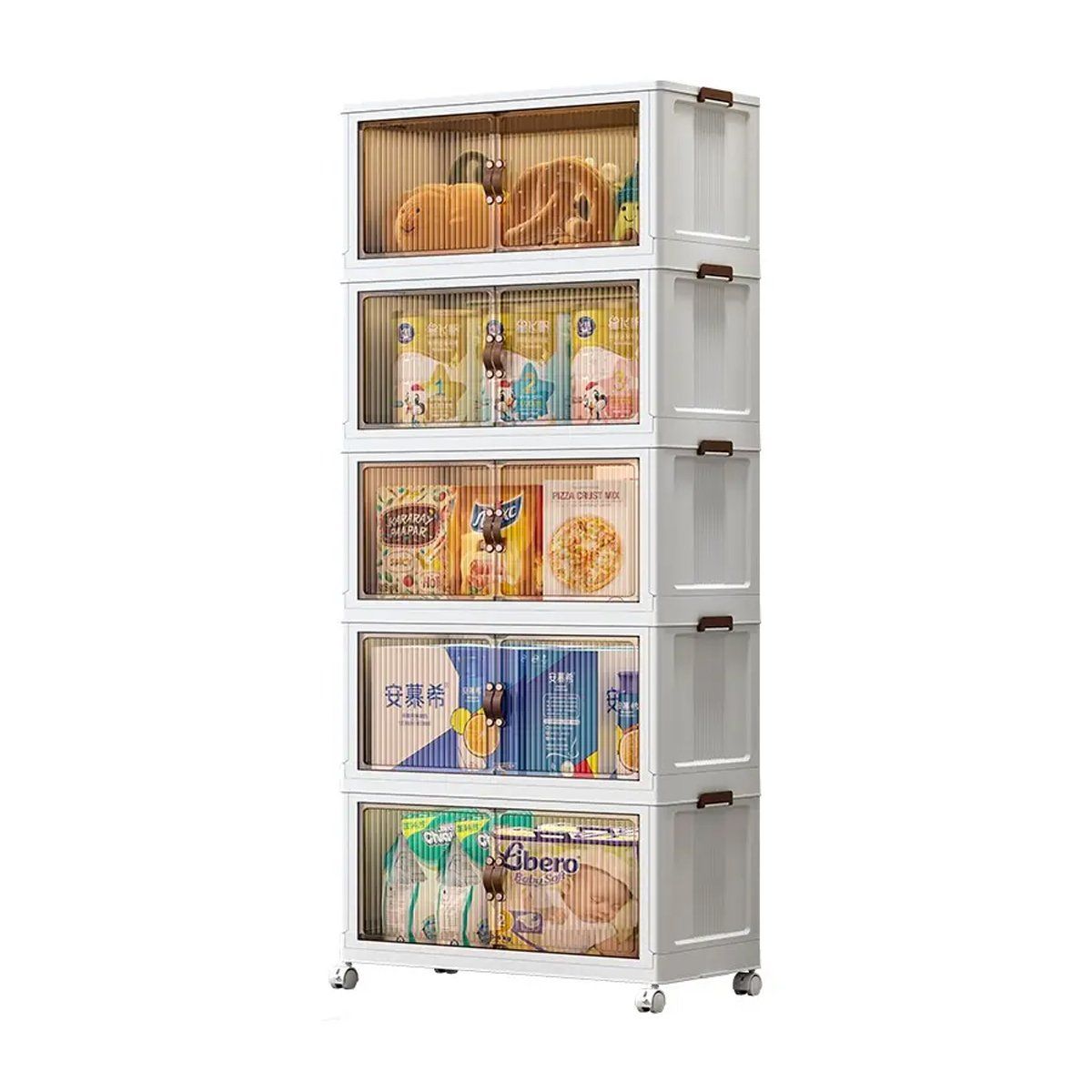 GENERICO - Organizador Multiuso Mueble Estante De 5 Niveles Multiuso Plegable 12C