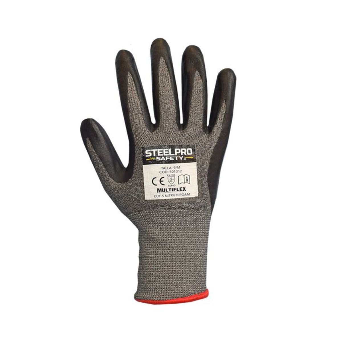 STEELPRO - GUANTE MULTIFLEX MCD503 CUT-5 NIVEL D NITRILO FOAM GRISGRIS