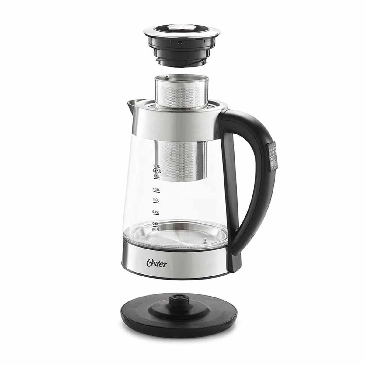 OSTER - Hervidor eléctrico de vidrio con Infusor Oster 1.7 lt BVSTKT8990