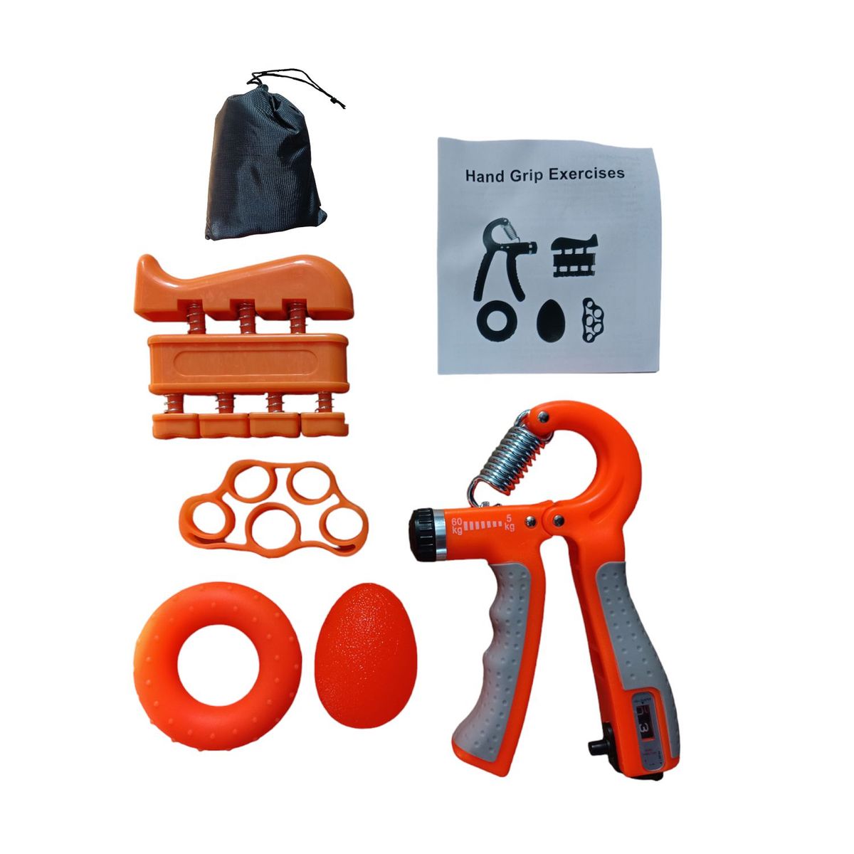 GENERICO - Hand Grip 60 Kg Contador Kit Fortalecimiento De Agarre ORAN