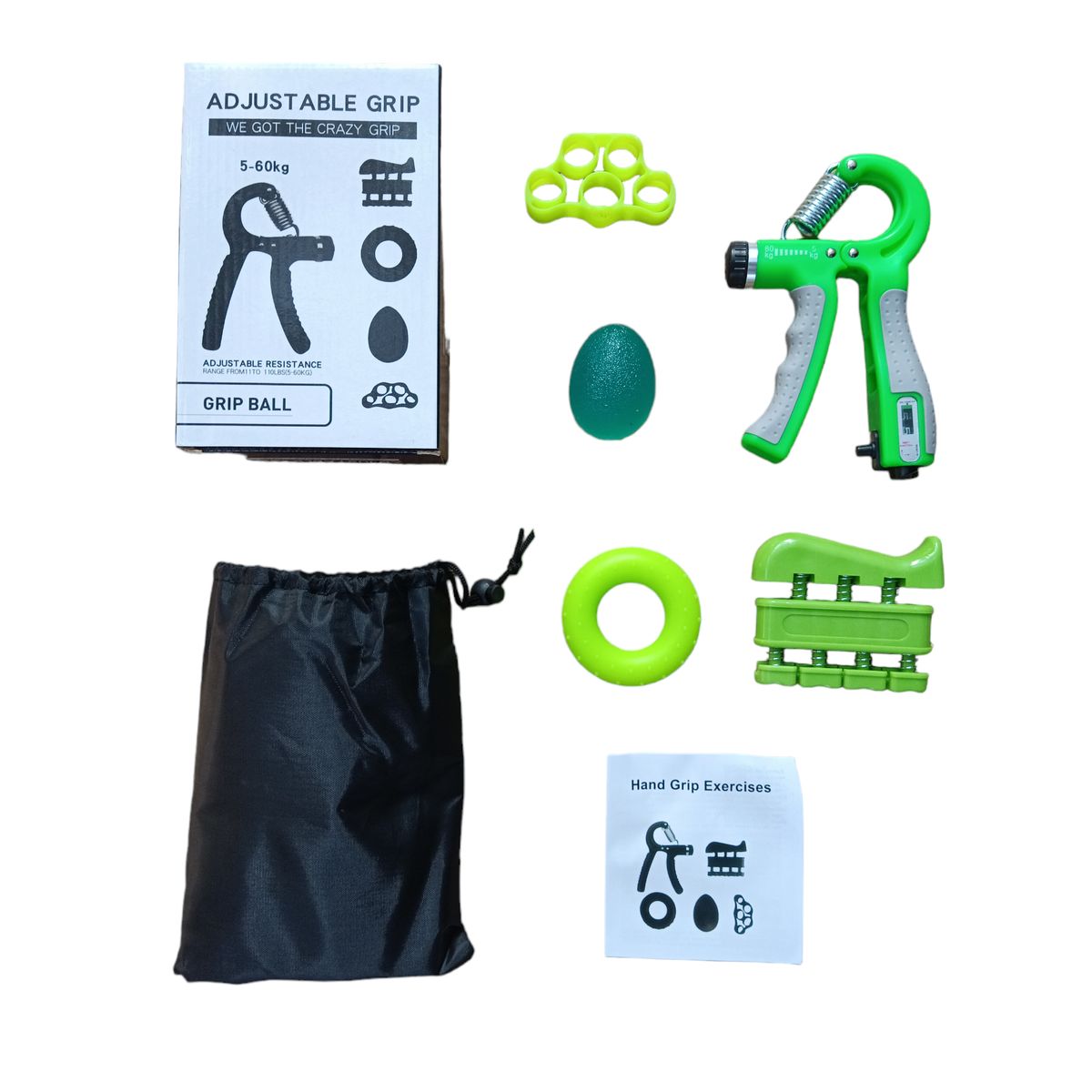 GENERICO - Hand Grip 60 Kg Contador Kit Fortalecimiento De Agarre GREEN