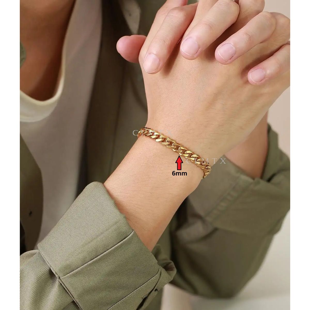 OEM - PULSERA HOMBRE ESLABON SEMI GRUESO ACERO INOXIDABLE 316L x SAN VALENTIN