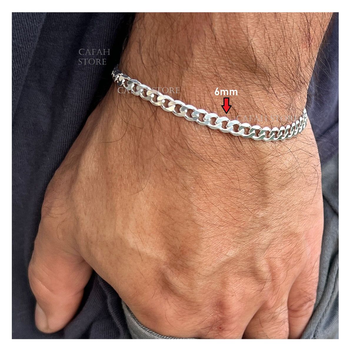 OEM - PULSERA HOMBRE ESLABON SEMI GRUESO ACERO INOXIDABLE 316L x SAN VALENTIN