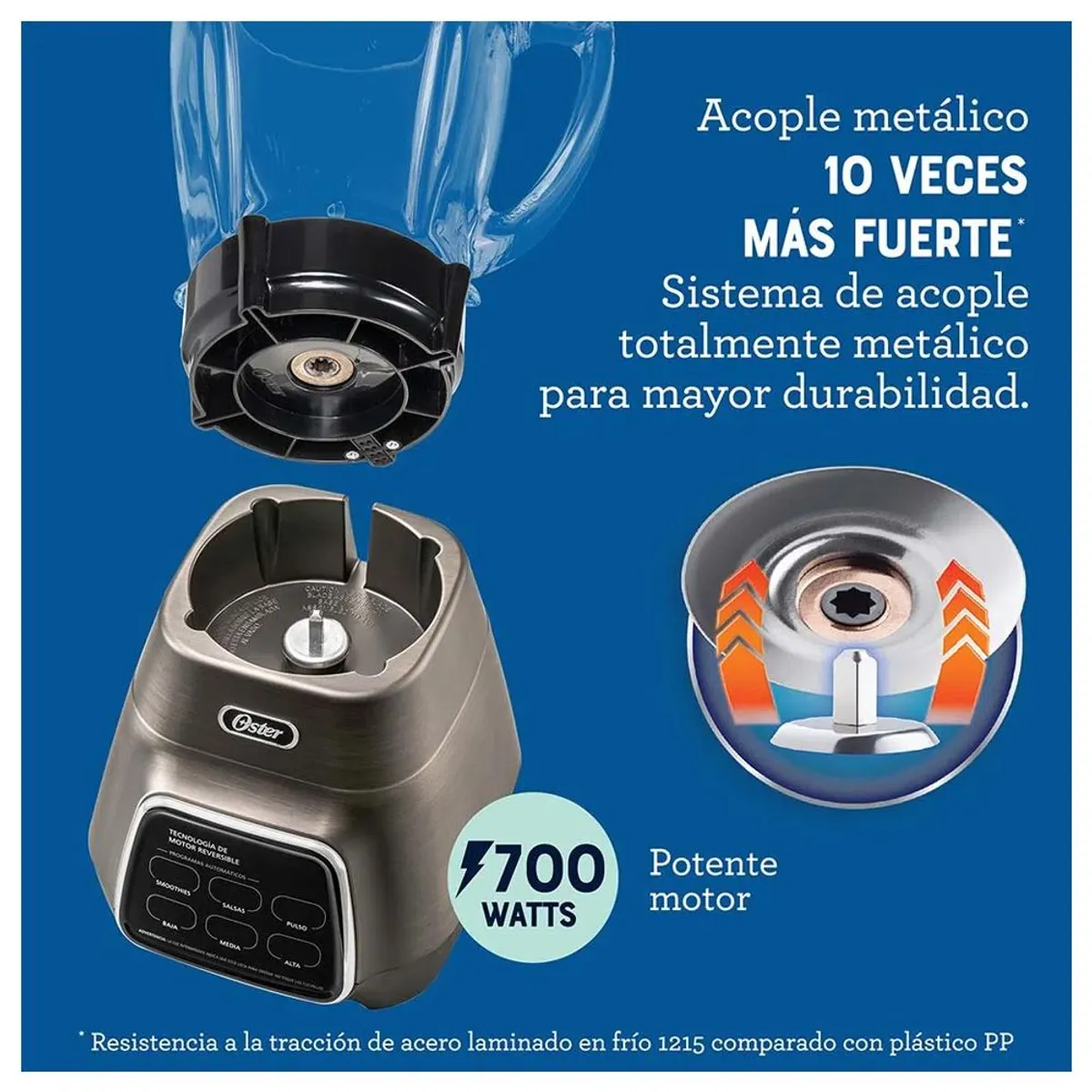 OSTER - Licuadora Oster Tecnología Reversible y vaso Blend-N-Go BLSTPYG1312XBG