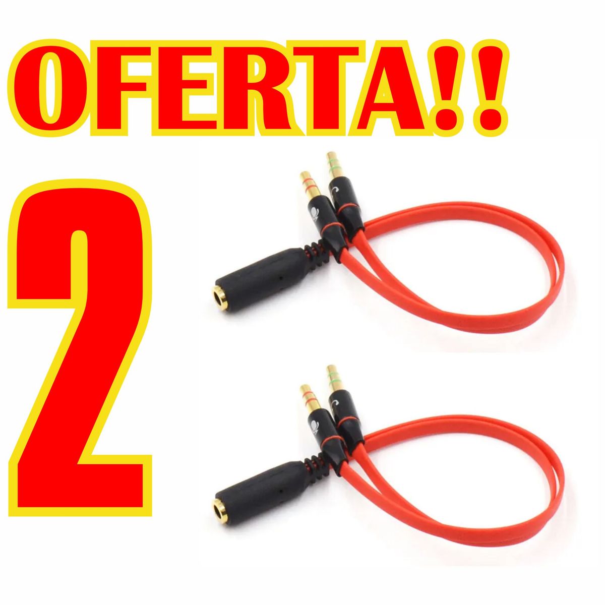 GENERICO - Cable Divisor Audio Micro 1 Hembra 2 Machos Splitter x 2 Und