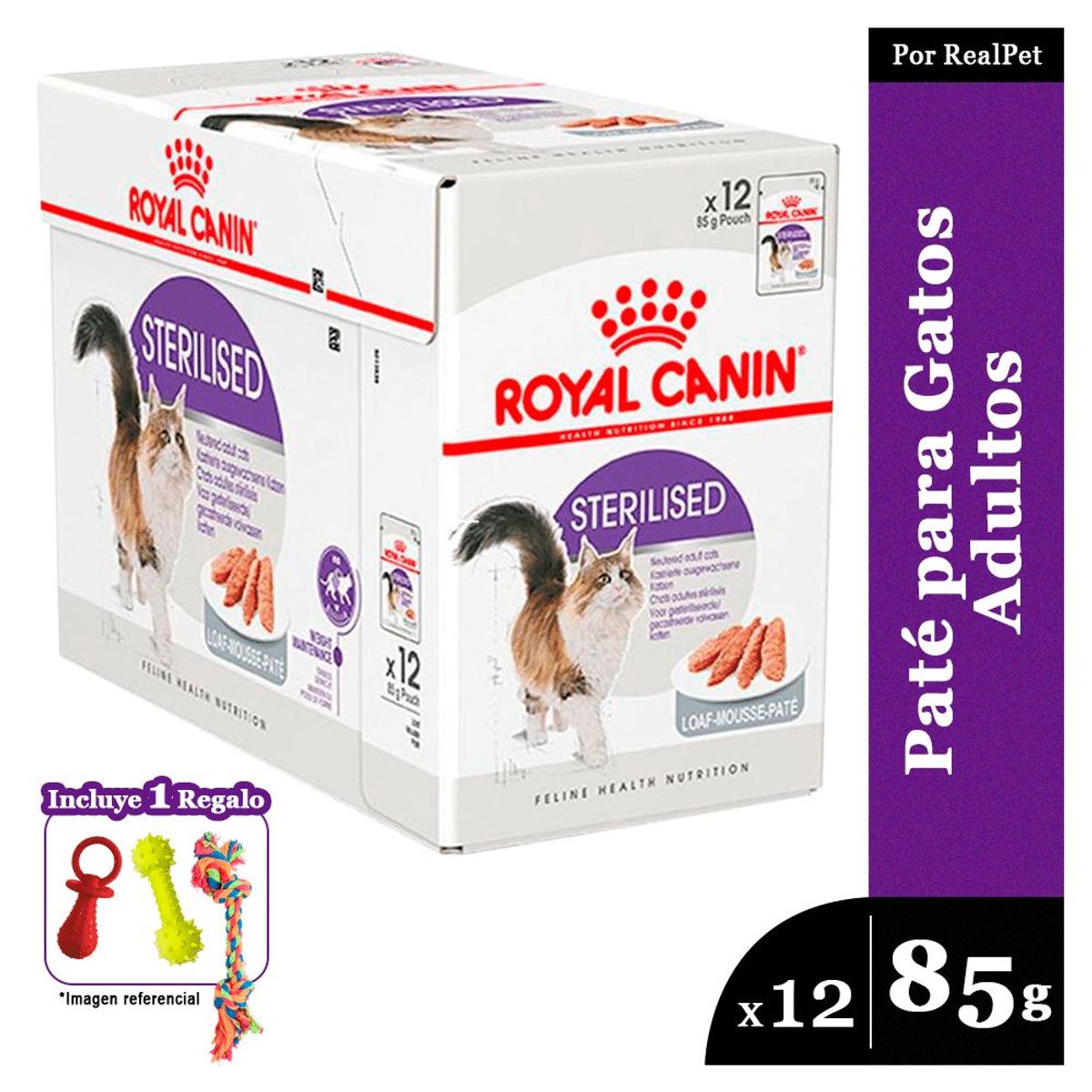 ROYAL CANIN - Pate para Gatos Esterilizados Adulto Royal Canin 85g 12un