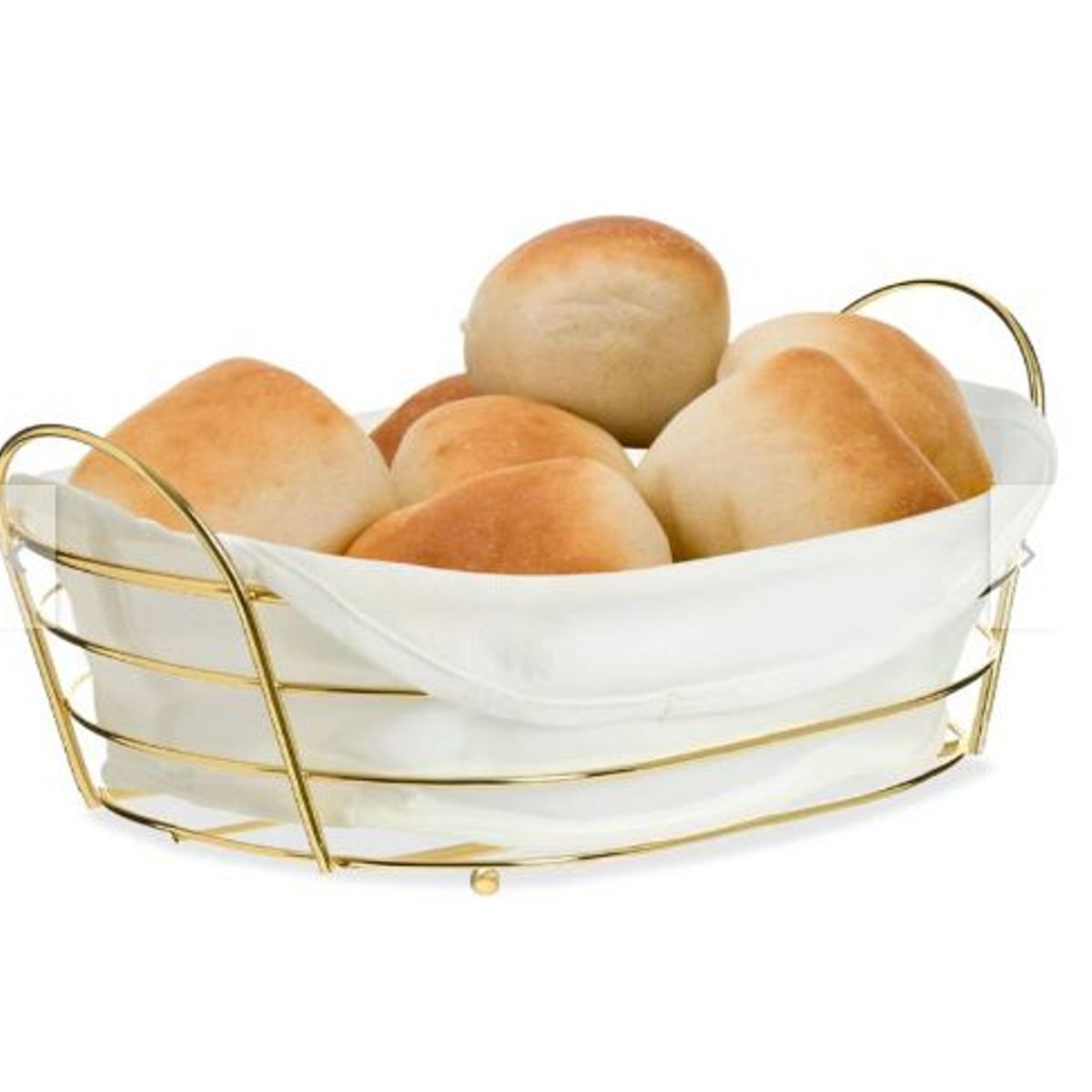 GENERICO - Panera Ovalada Dorada Canasta de Pan Elegante