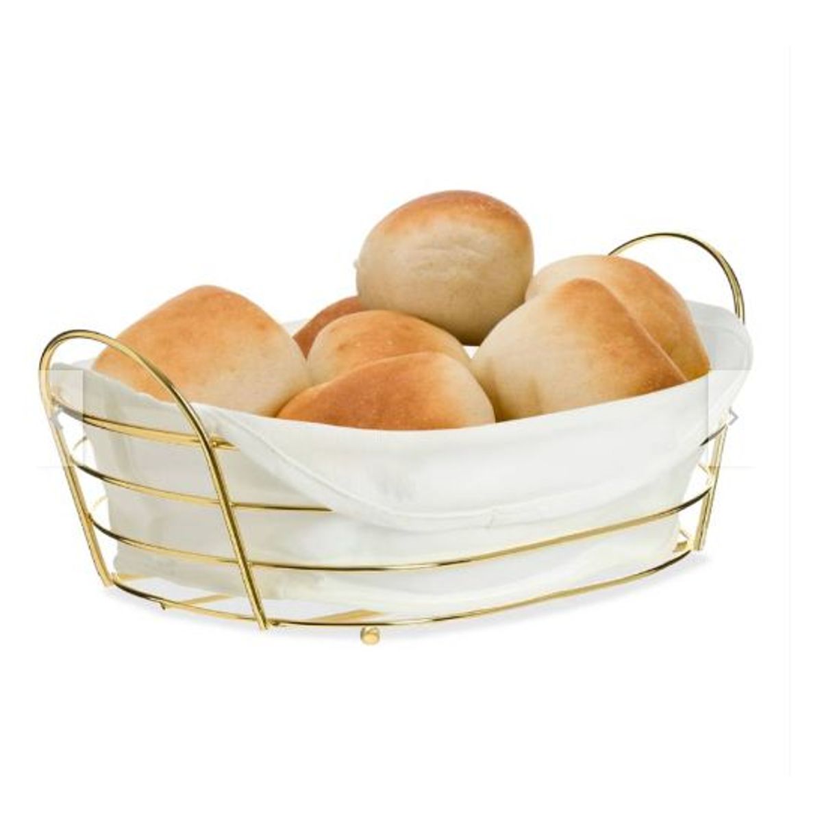 GENERICO - Panera Ovalada Dorada Canasta de Pan Elegante