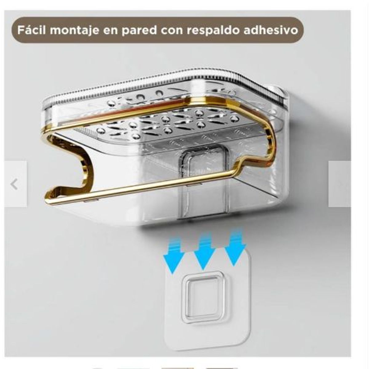 GENERICO - Jabonera Elegante con Escurridor y Esponja Absorbente para Baño