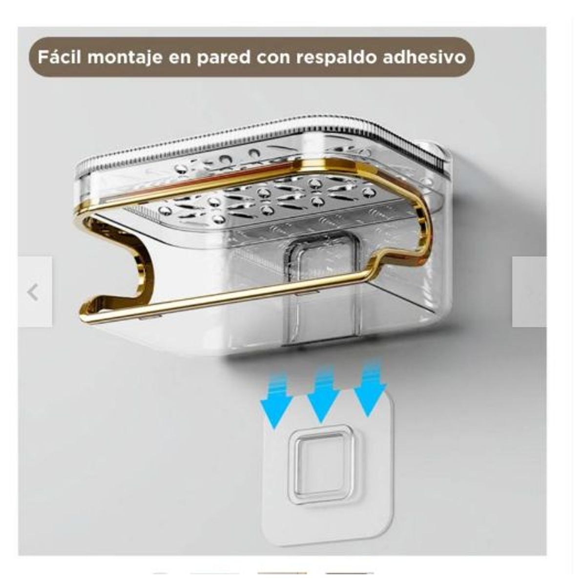 GENERICO - Jabonera Elegante con Escurridor y Esponja Absorbente para Baño