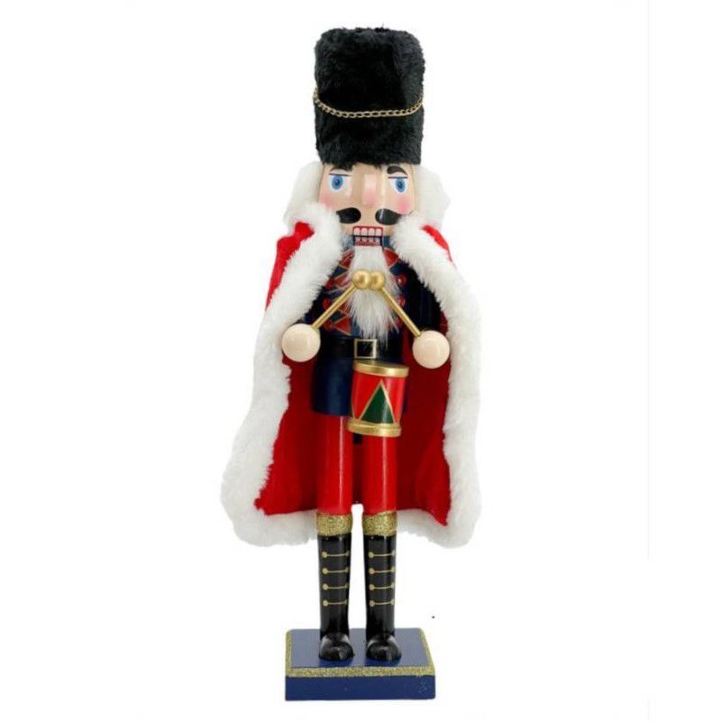 GENERICO - Soldado Cascanueces Tamborilero Muñeco Navidad 38 CM