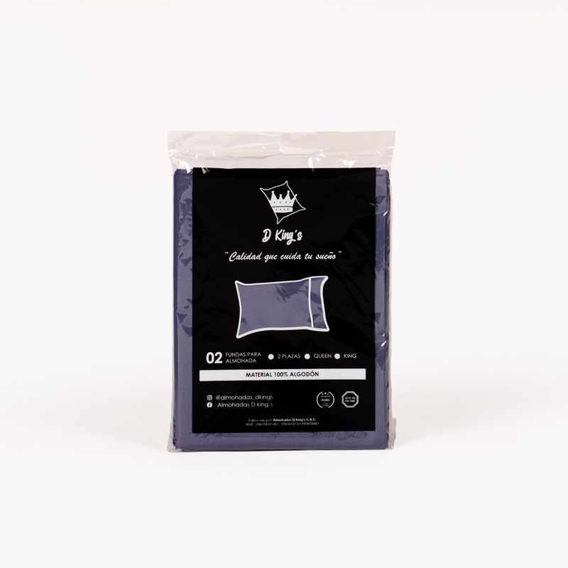 GENERICO - Fundas de Almohadas Queen Set X2 Denim – 180 Hilos