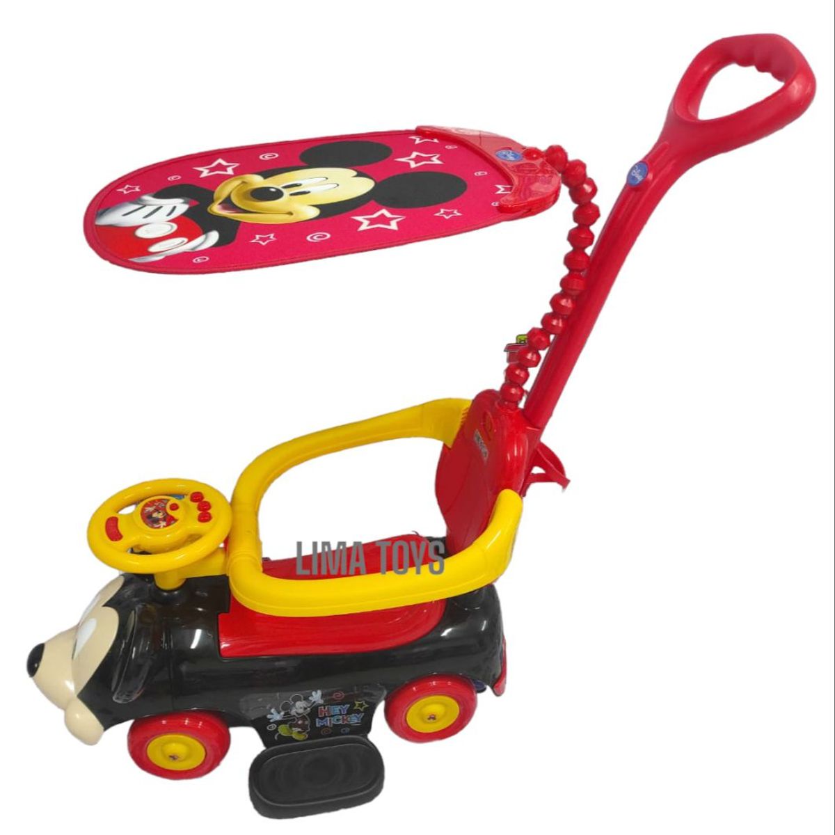 DISNEY - BUGUI CON GUIADOR MICKEY ROJO DISNEY