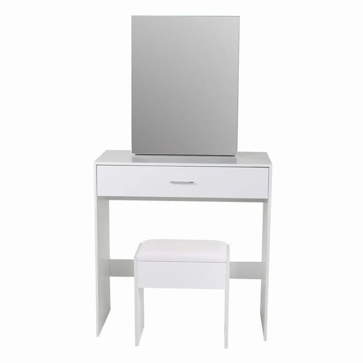 MUEBLES CRISOSTOMO - Tocador de Melamina Moderno Blanco 80cm.