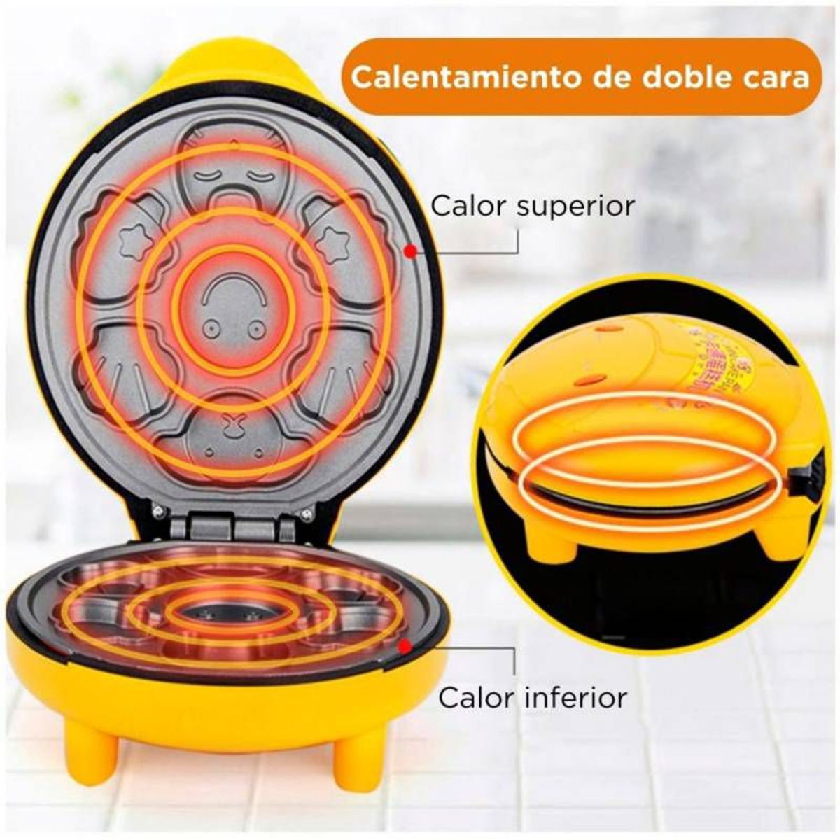 GENERICO - Waflera y Maquina para hacer Galletas con Diseño Antiadherente