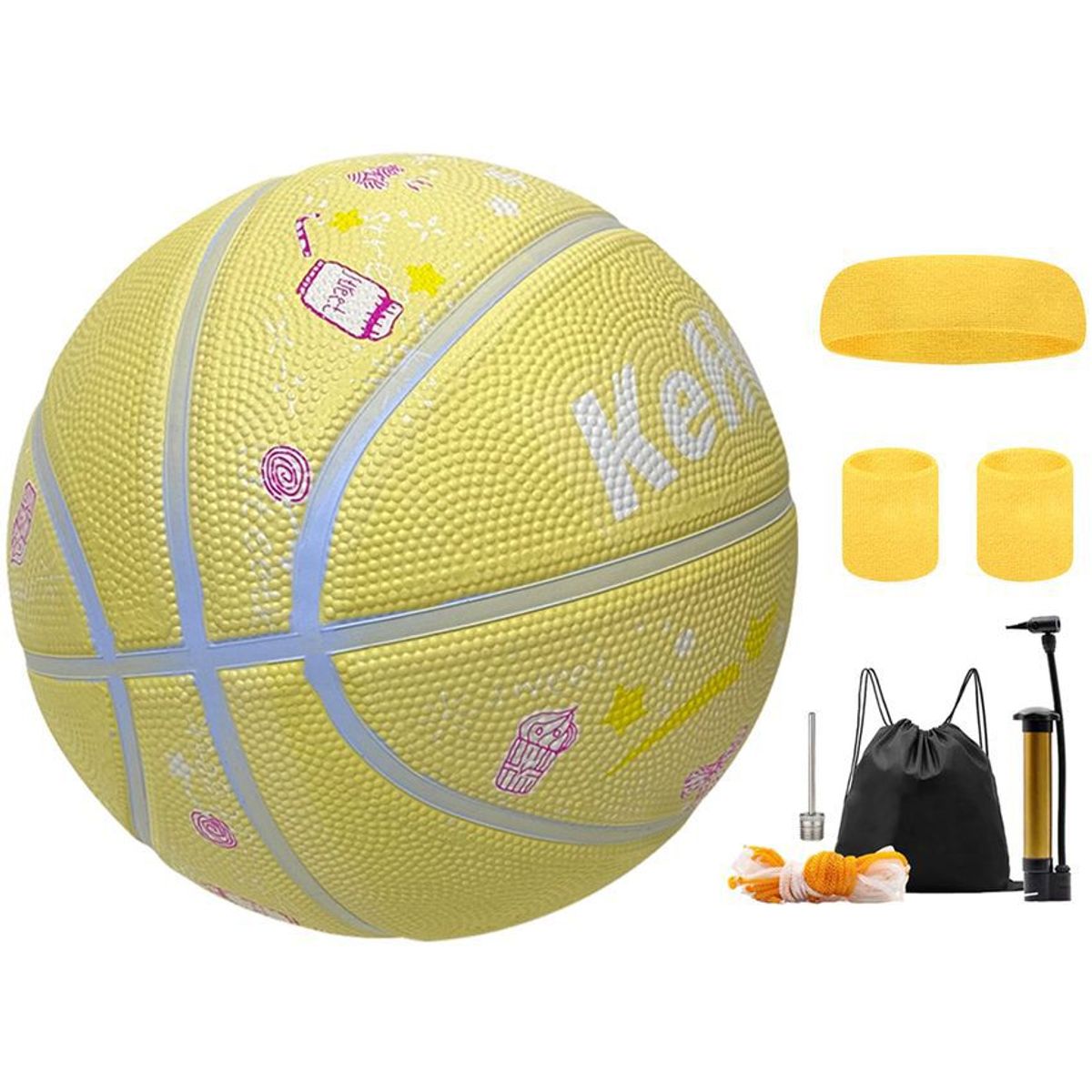 GENERICO - Balón de Baloncesto Tamaño 4 para Interiores y Exteriores