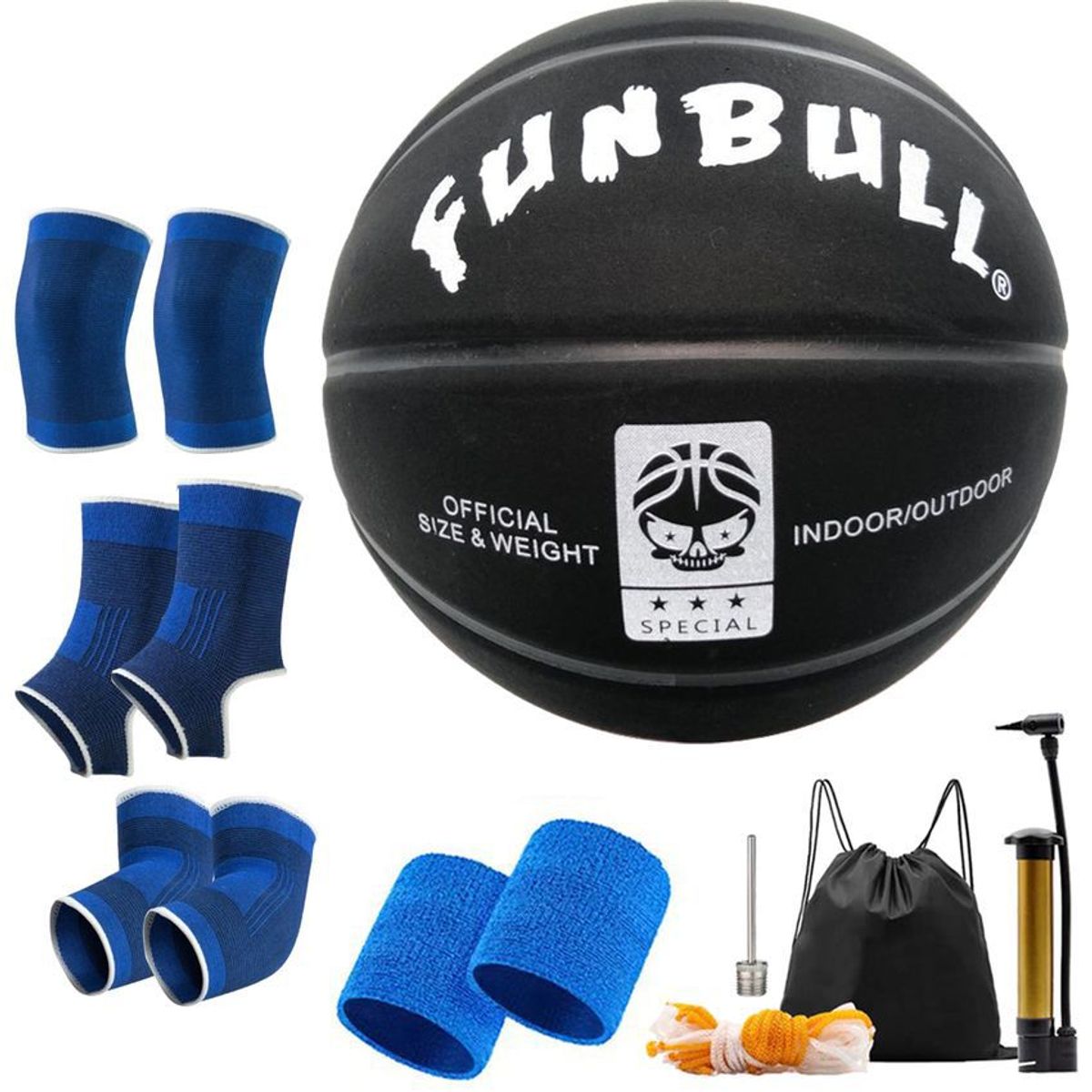 GENERICO - Balón de Baloncesto Tamaño para Interiores y Exteriores