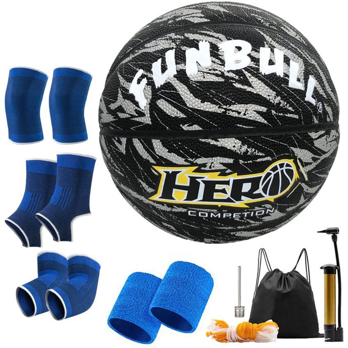 GENERICO - Balón de Baloncesto Tamaño para Interiores y Exteriores