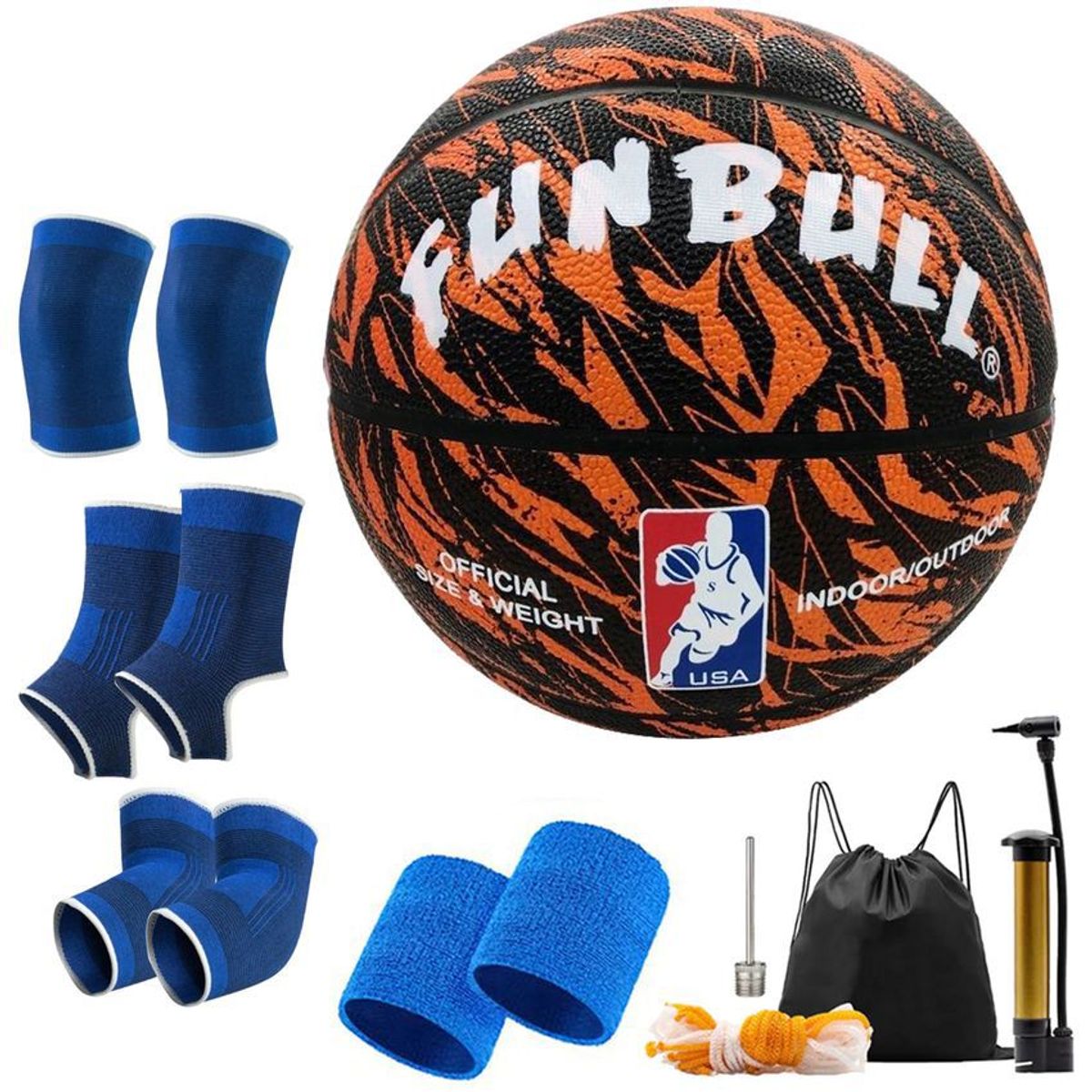 GENERICO - Balón de Baloncesto Tamaño para Interiores y Exteriores