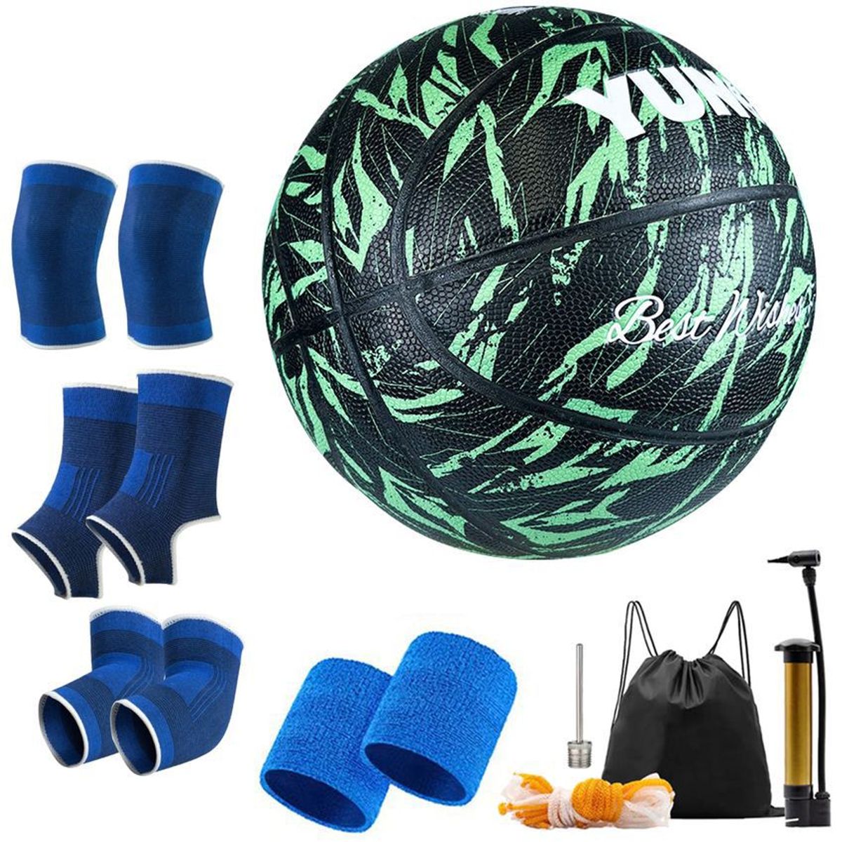 GENERICO - Balón de Baloncesto Tamaño para Interiores y Exteriores