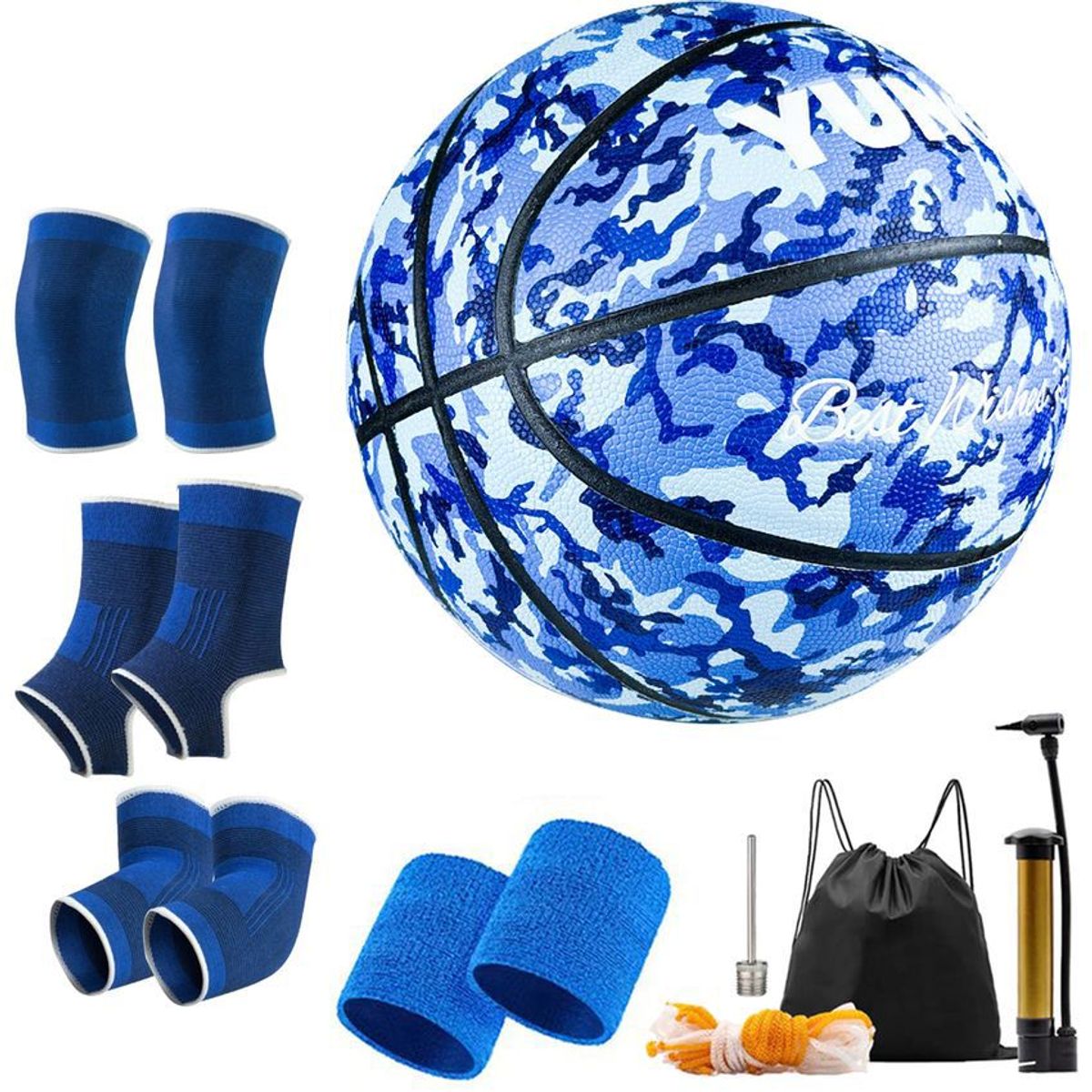 GENERICO - Balón de Baloncesto Tamaño para Interiores y Exteriores