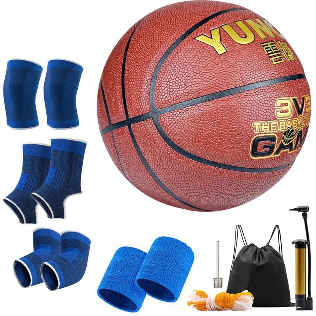 GENERICO - Balón de Baloncesto Tamaño para Interiores y Exteriores