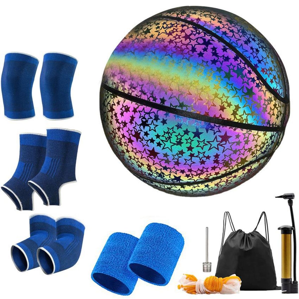 GENERICO - Balón de brillante reflectante de baloncesto luminoso NO.7