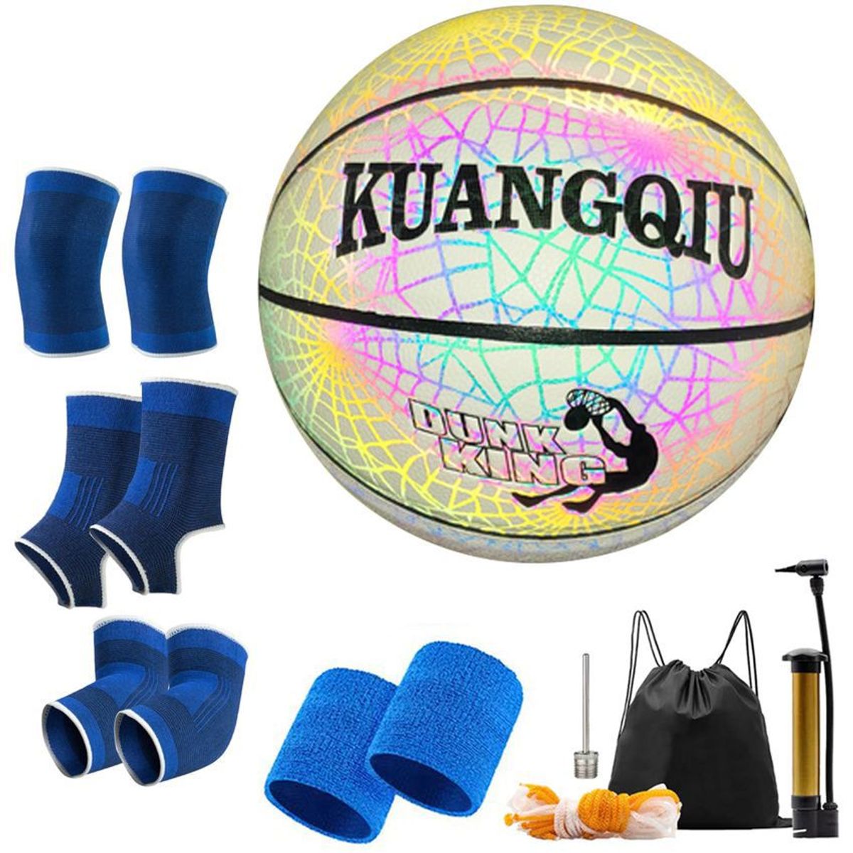 GENERICO - Balón de brillante reflectante de baloncesto luminoso NO.7