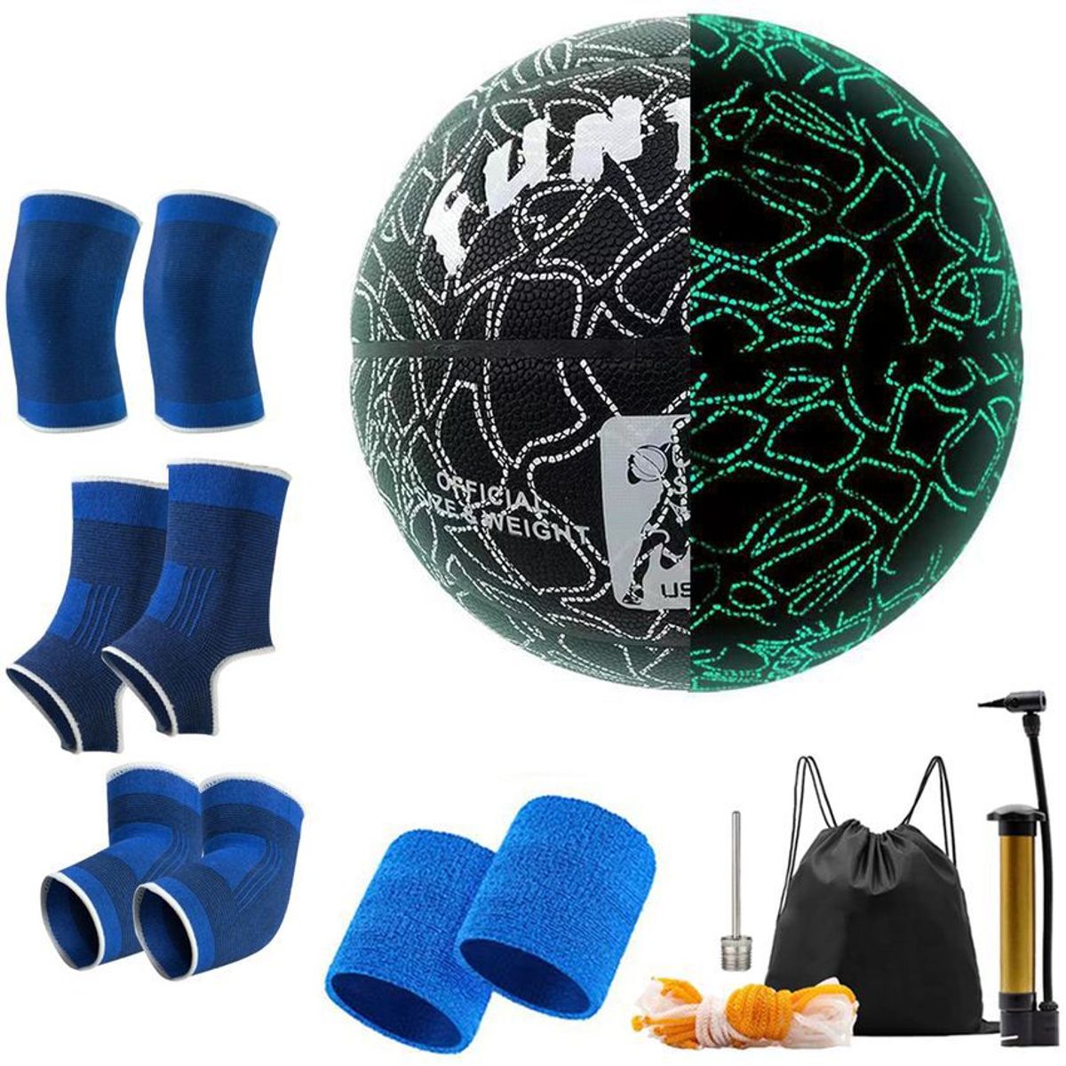 GENERICO - Balón de brillante reflectante de baloncesto luminoso NO.7