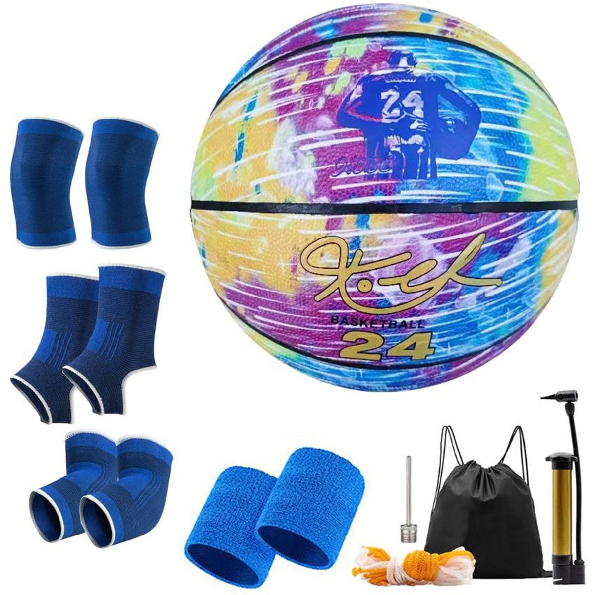 GENERICO - Balón de brillante reflectante de baloncesto luminoso NO.7