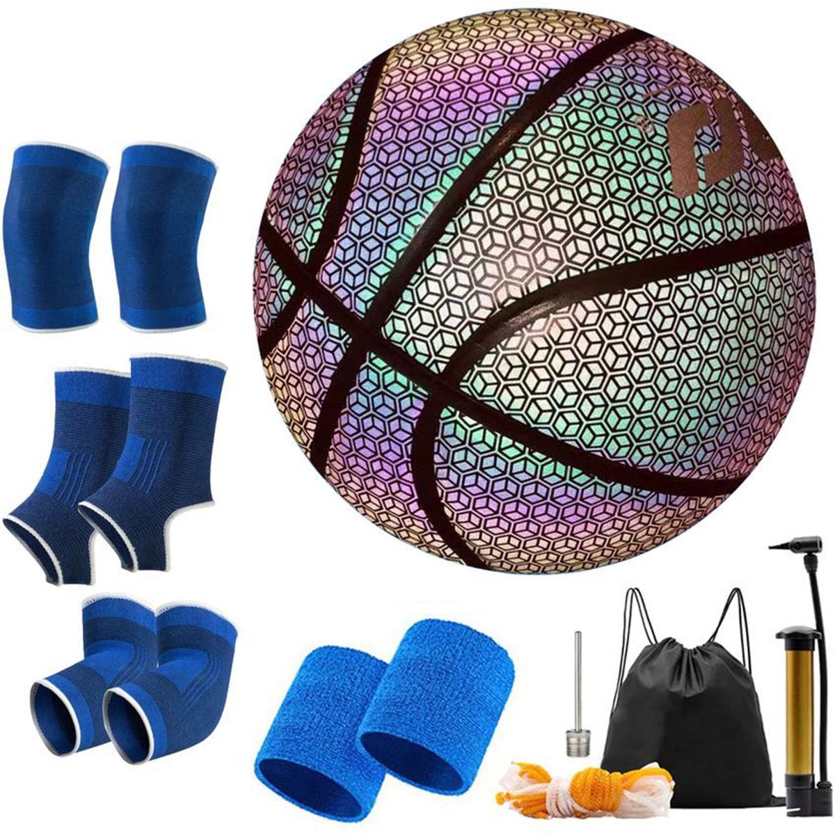 PUREPOWER - Balón de baloncesto de PU que brilla en la oscuridad NO.7