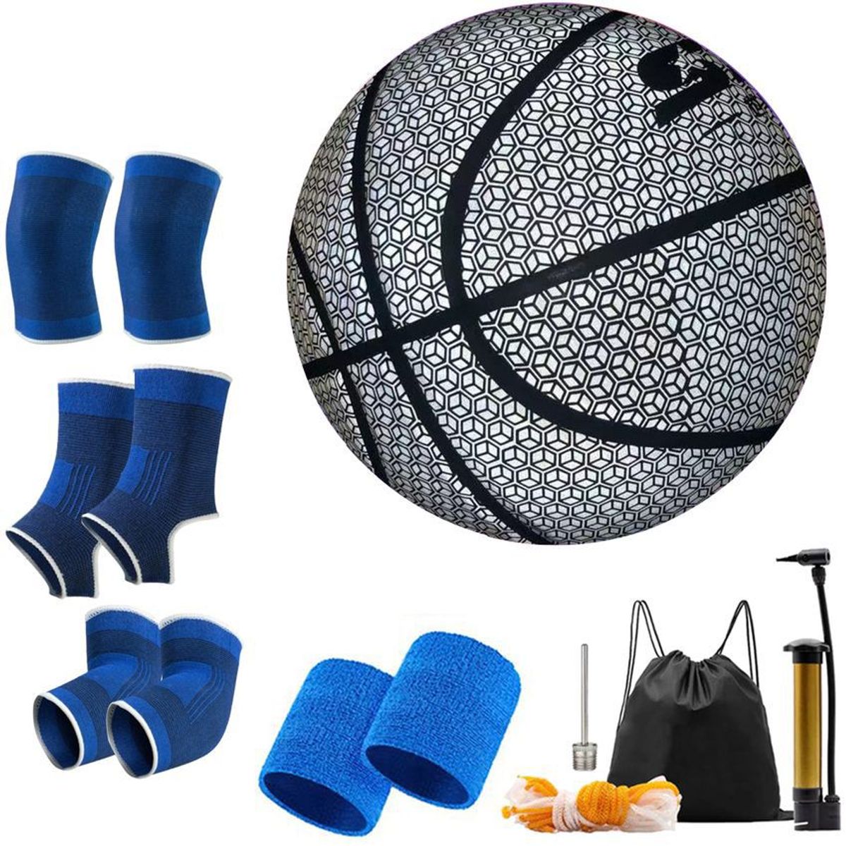 PUREPOWER - Balón de baloncesto de PU que brilla en la oscuridad NO.7