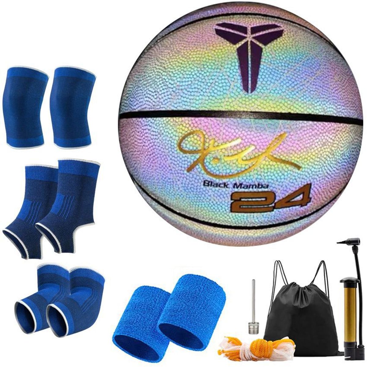 GENERICO - Balón de brillante reflectante de baloncesto luminoso NO.7