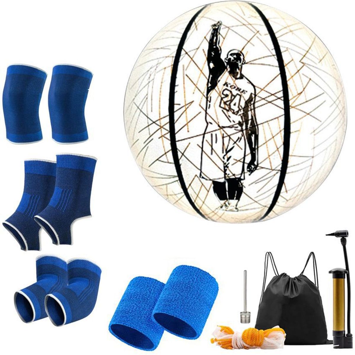 GENERICO - Balón de brillante reflectante de baloncesto luminoso NO.7