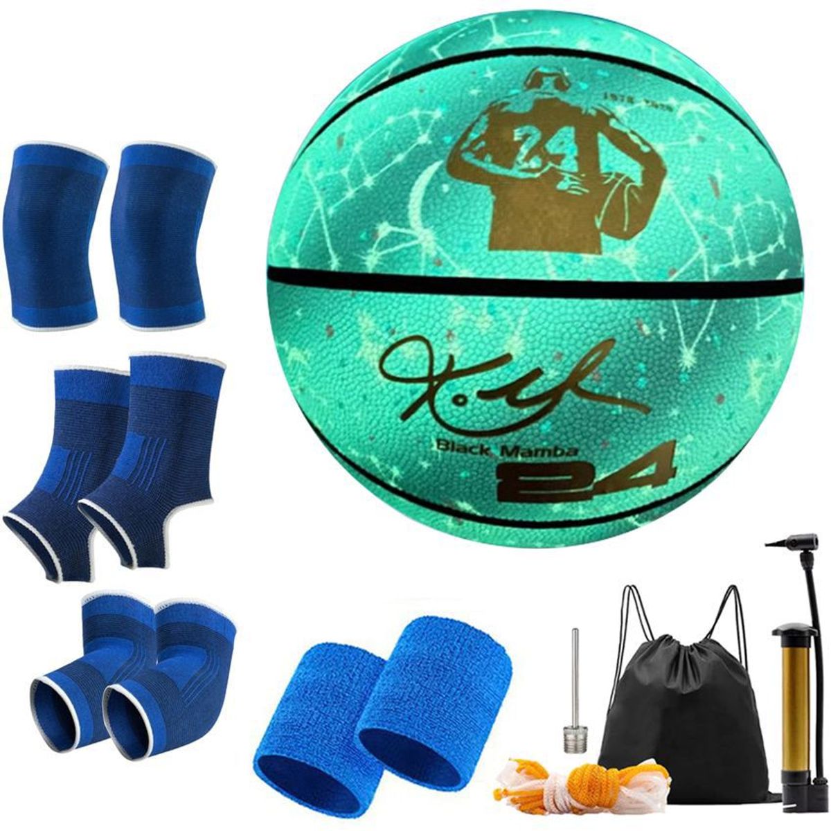 GENERICO - Balón de brillante reflectante de baloncesto luminoso NO.7