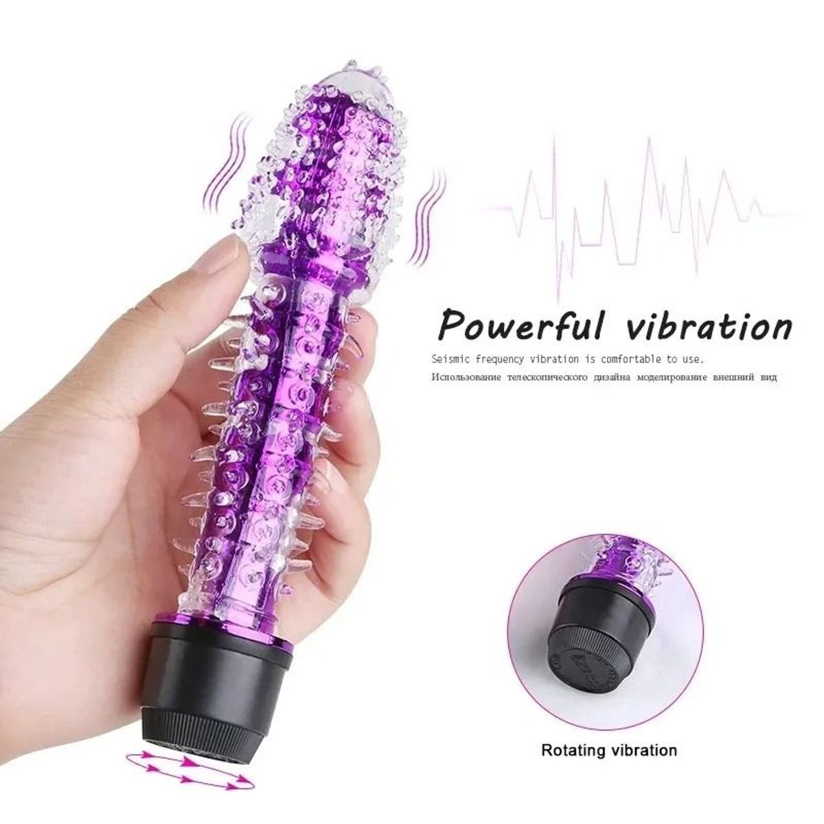 GENERICO - Vibrador De 18cm X 33cm MORADO