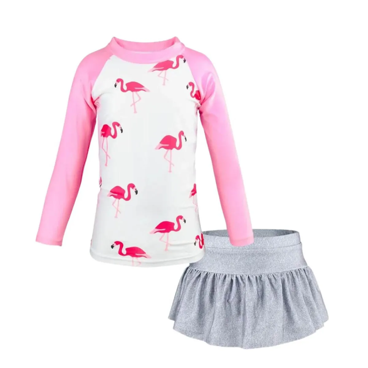 GENERICO - Traje de Baño Niñas Natacion UPF 50 Flamenco - Tallas 4 hasta 12