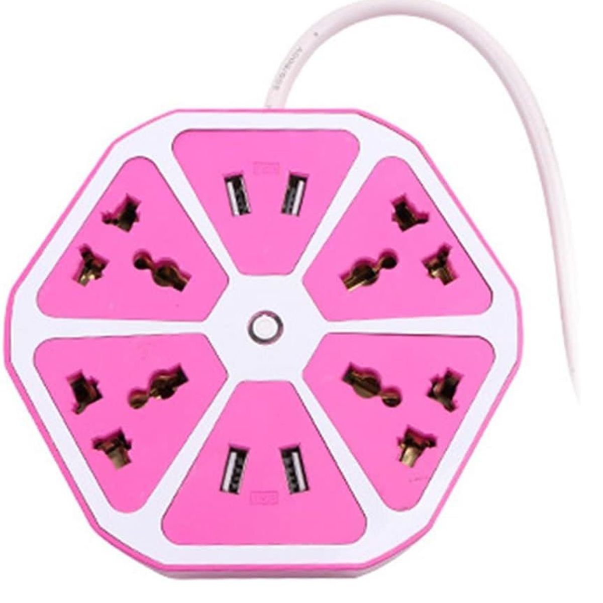 OEM - Enchufe Tomacorriente Extensión Múltiple 4 Tomas + 4 Puertos USB