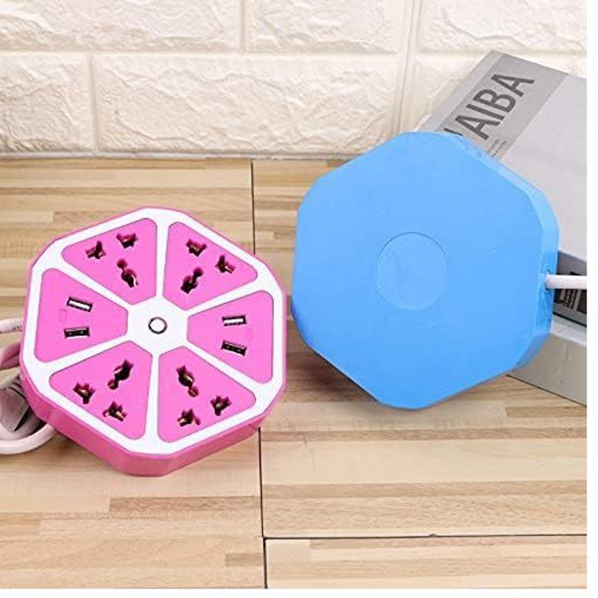 OEM - Enchufe Tomacorriente Extensión Múltiple 4 Tomas + 4 Puertos USB