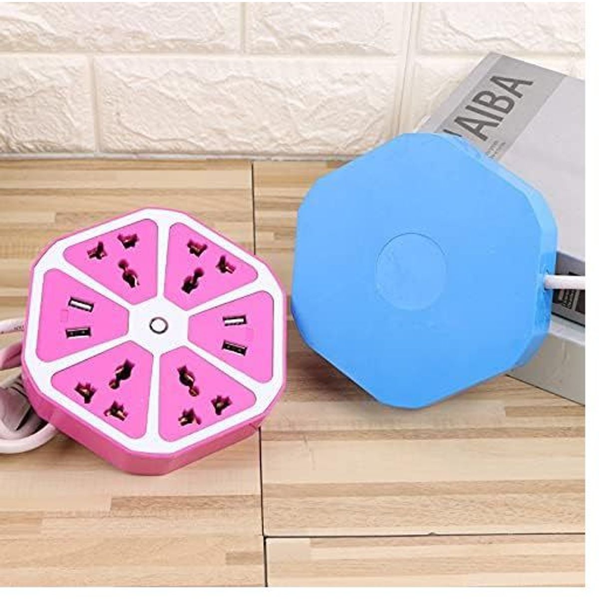 OEM - Enchufe Tomacorriente Extensión Múltiple 4 Tomas + 4 Puertos USB