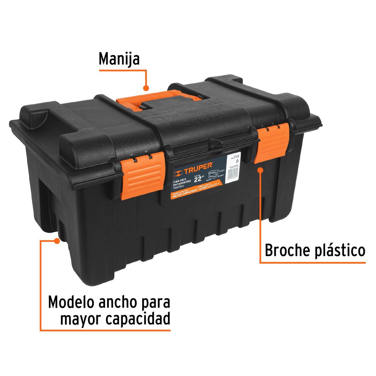 TRUPER - Caja para herramienta de 22 sin compartimentos truper