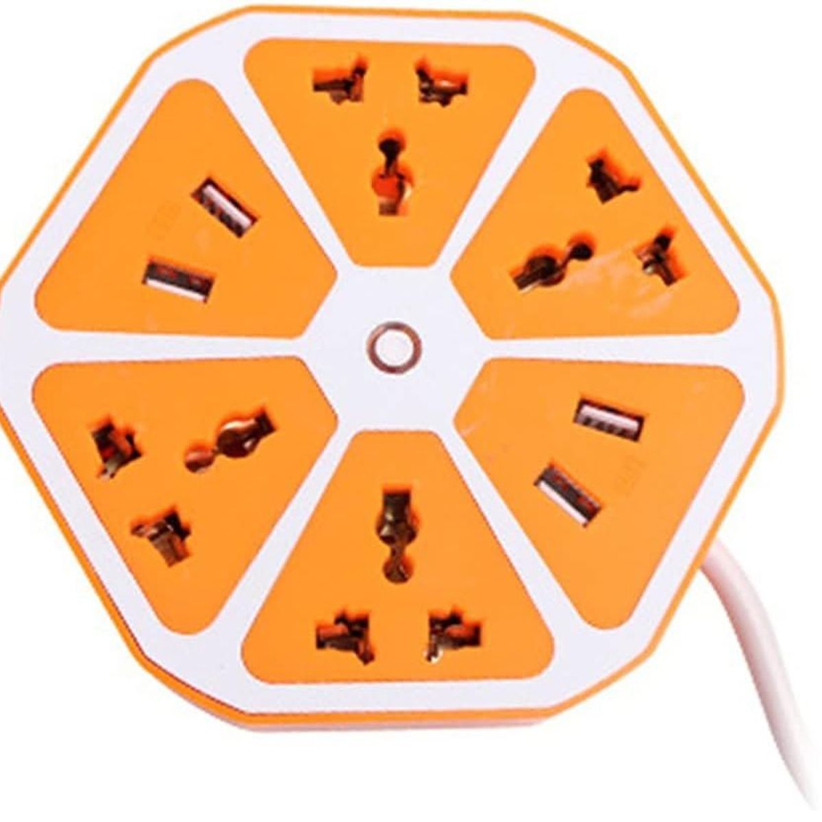 OEM - Enchufe Tomacorriente Extensión Múltiple 4 Tomas + 4 Puertos USB