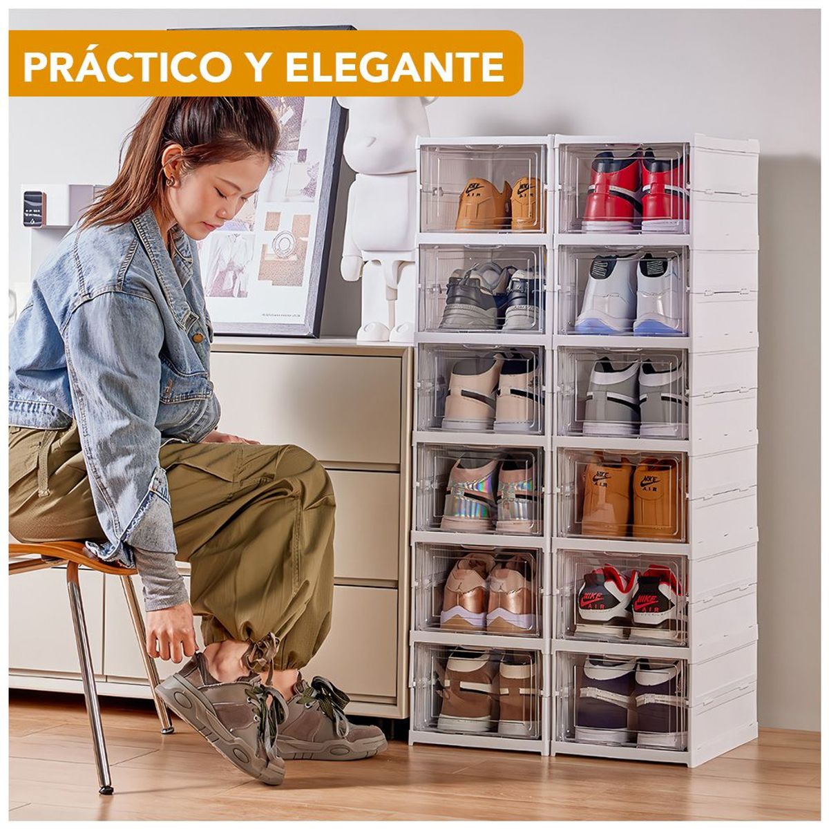 KELLER - Zapatera Plegable 6 Niveles Organizador de Zapatos Z61