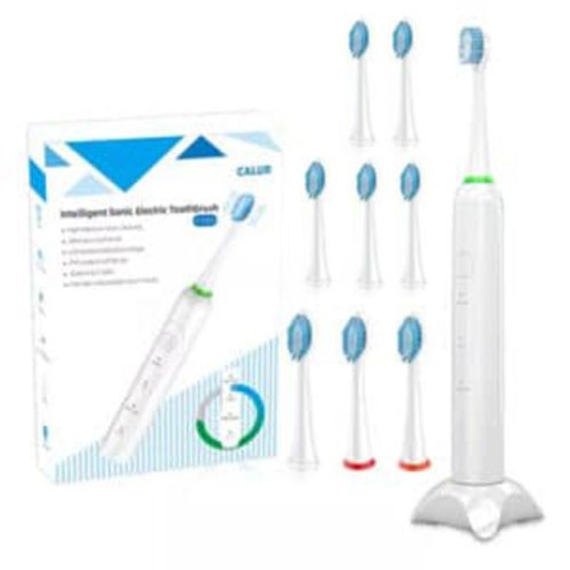 TECH CARE - Cepillo Eléctrico Carga Segura Sónico + 8 Cabezales