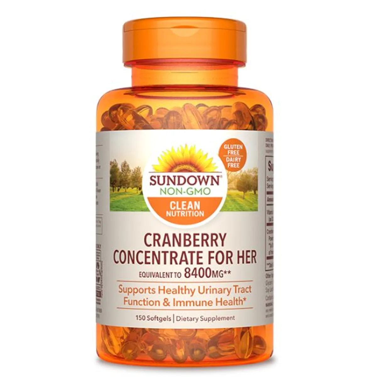 SUNDOWN NATURALS - Cranberry Fruit Para Mujeres en Cápsulas 8400 mg x 150 u - Sundown