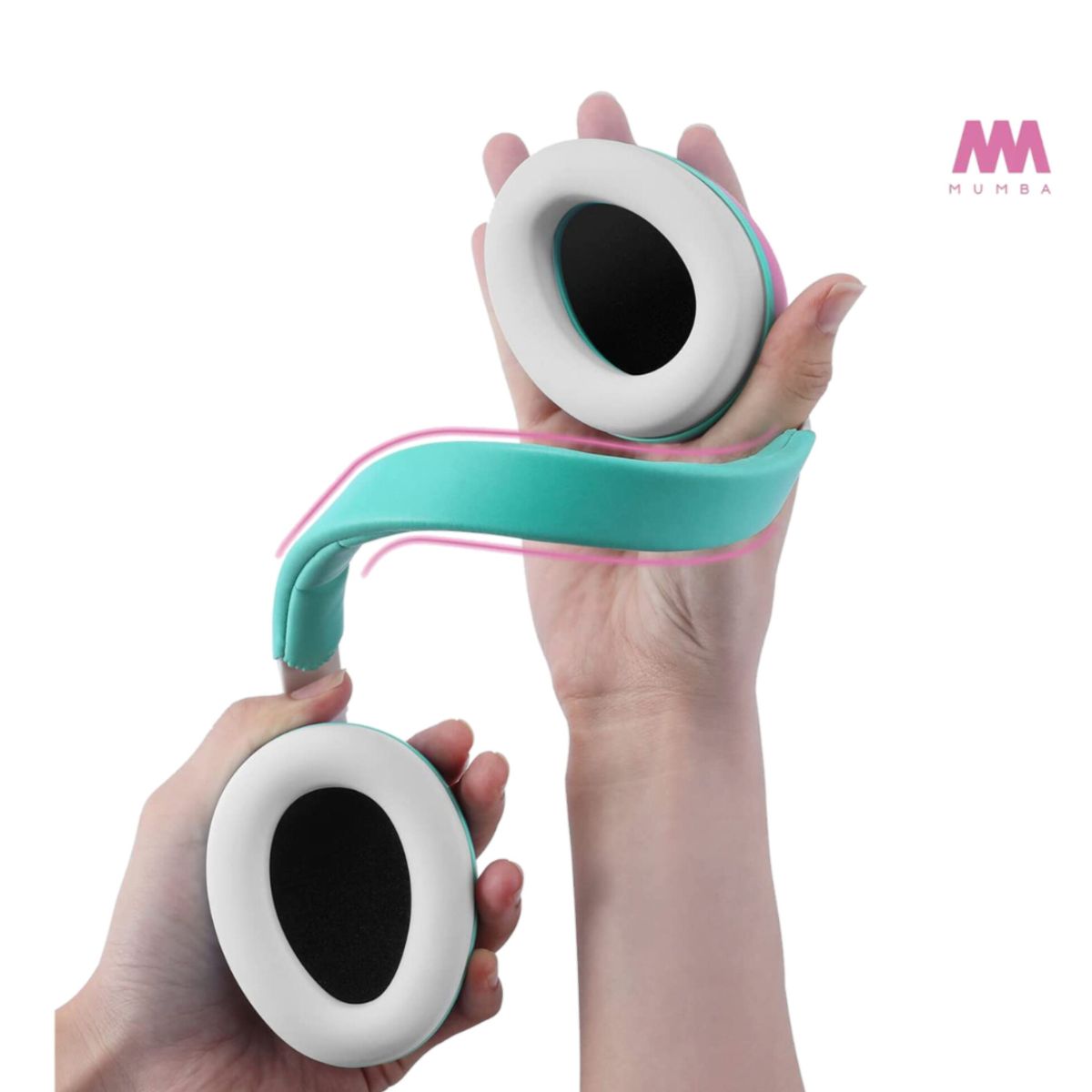 MUMBA - Audífonos Antiruido Bebés 3-24 meses Orejeras Reducción de Ruido Turquesa MUMBA
