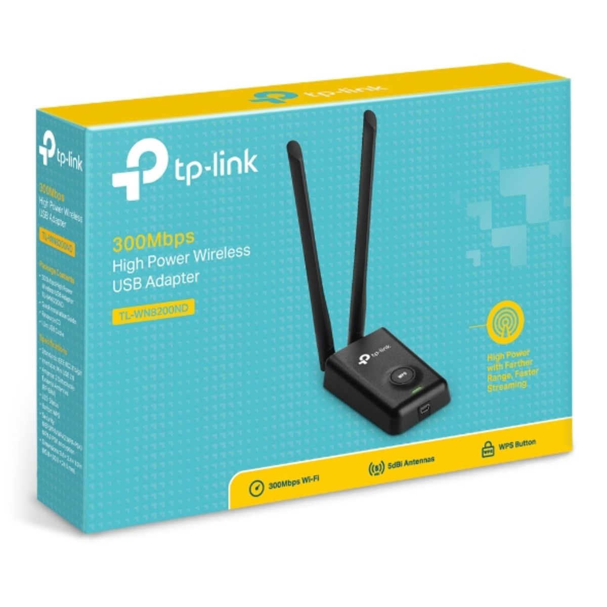 TP LINK - Adaptador Usb Inalámbrico Tp-link Tl-wn8200nd 300mbps