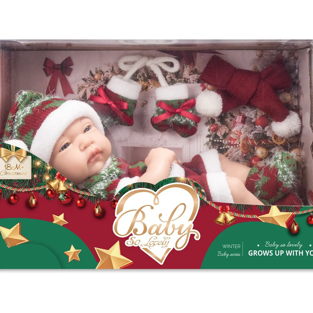 GENERICO - Muñecas Bebe Real Recién Nacida Navidad